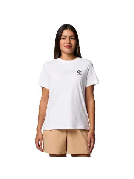 T-shirt sportowy z krótkim rękawem Rolling Bend Graphic SS Tee biała