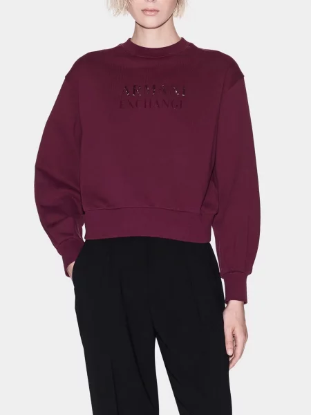 Світшот Armani Exchange бордовий