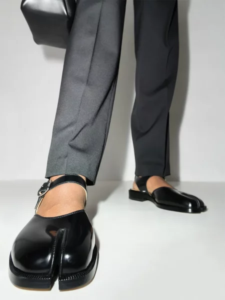 Kožené sandály Maison Margiela černé