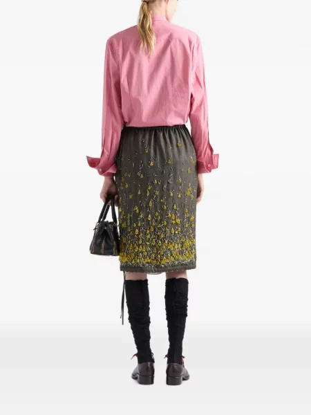 Cămașă Prada din poplin roz