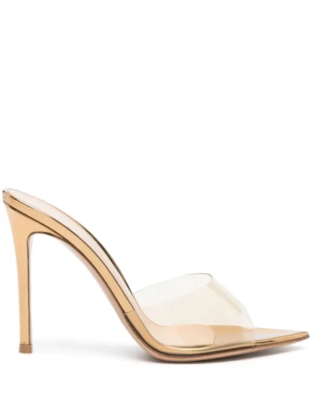 Papuci tip mules Gianvito Rossi auriu