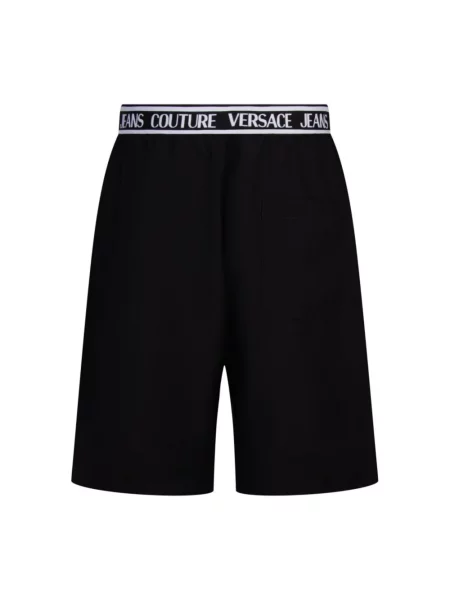 Szorty jeansowe Versace Jeans Couture czarne