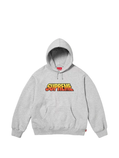 Hanorac cu glugă Supreme cu imagine cu gradient gri