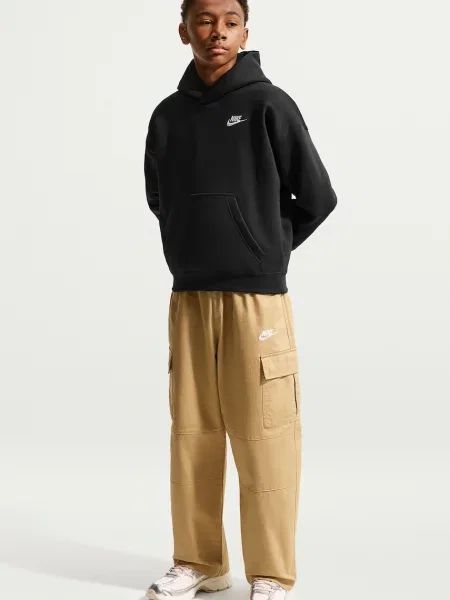 Nike кофта з капюшоном дитяча з бавовною Sportswear Club Fleece