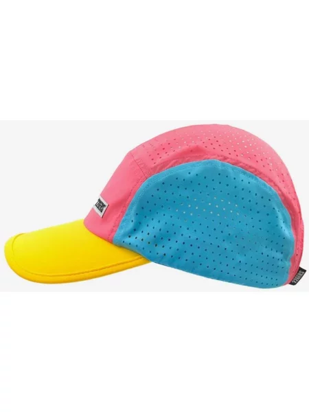 Czapka z daszkiem Color Block różowy jasny żółty niebieski