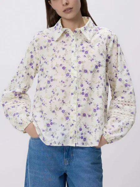 Reserved Cămașă înflorată multicolor
