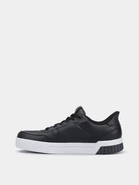 Кожаные кеды Skechers черные