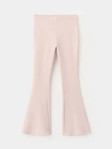 Prążkowane legginsy flare Dzieci lata MANGO KIDS różowy
