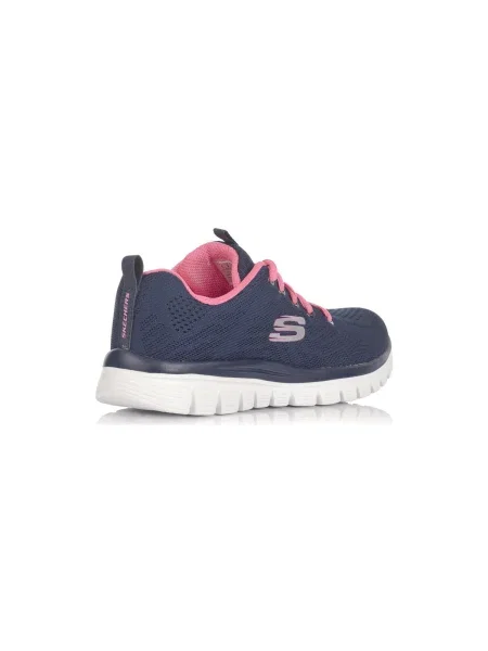 Olcsóbban. SKECHERS Graceful Get Connected női edzőcipő navy/hot pink. Méret: 36 EU kék