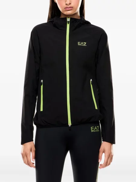 Geacă Ea7 Emporio Armani cu glugă negru
