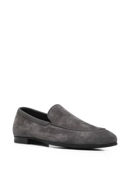 Pantofi loafer John Lobb din piele de căprioară gri