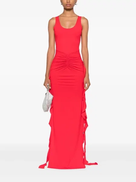 Kostiumas maksi maxi suknele V:pm Atelier raudona
