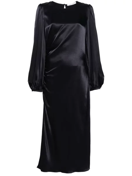 Rochie midi Samsøe Samsøe până la genunchi de costum albastru