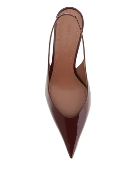 Sandale Amina Muaddi slingback roșu