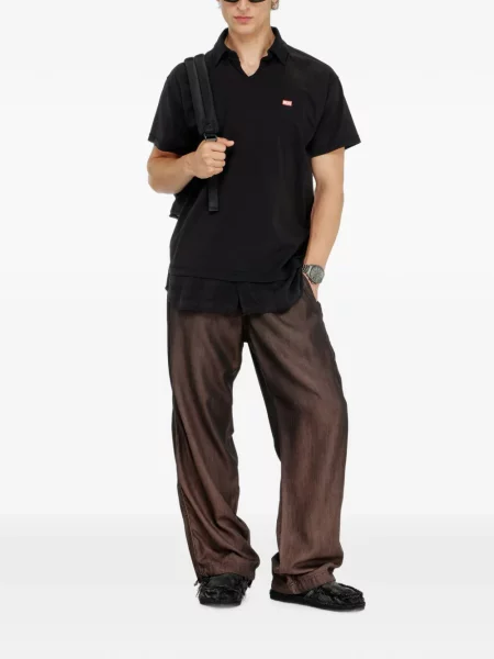 Καρό polo Diesel από ζέρσεϋ μαύρο