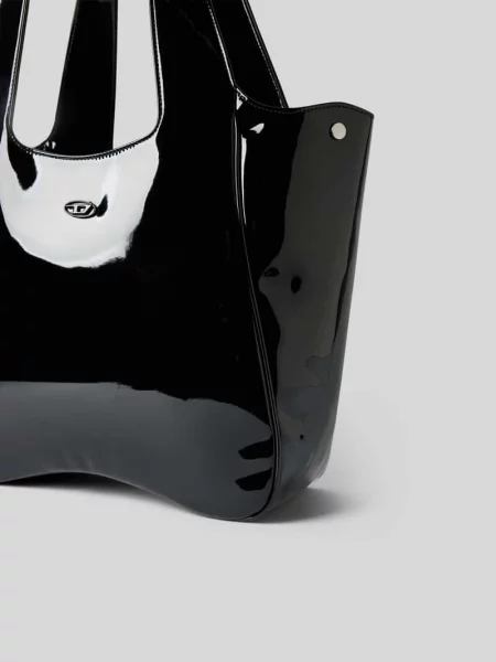 Shopper z detalem z logo Diesel czarna