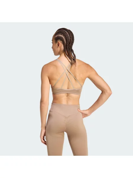 Podprsenka Workout Essentials Knit Light Support hnědá