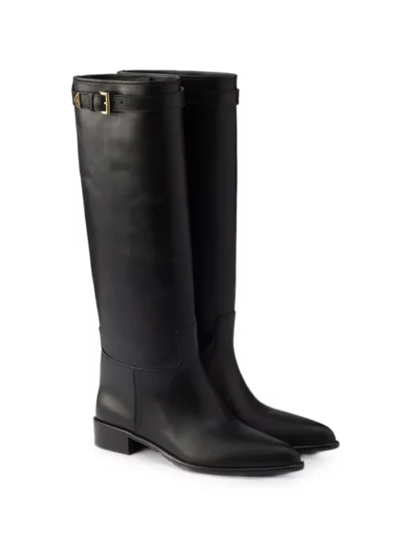 Botine Prada din piele negru