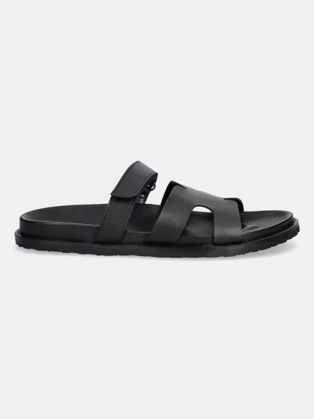 Usnjeni natikači Steve Madden Manu črna