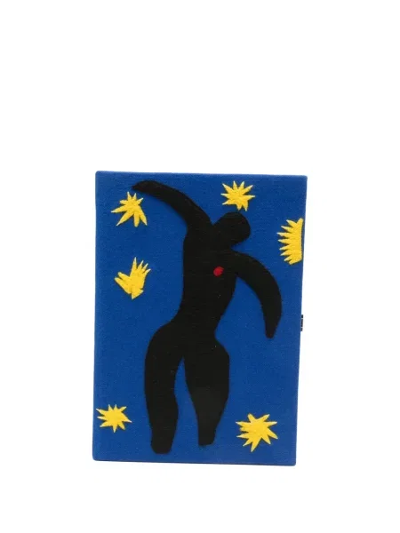 Kopertówka Olympia Le-tan z naszywkami niebieska