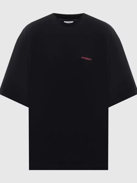 Футболка з принтом логотипа Vetements чорна