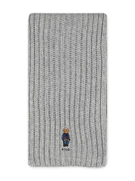 Froté široký pruhovaný šál Polo Ralph Lauren modrý