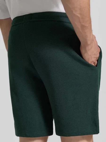 BOSS szorty lounge z bawełną Waffle Shorts zielone