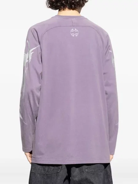 Tricou Adidas din piele de căprioară cu model floral lung maro