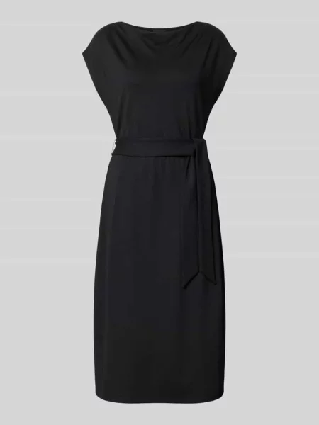 Sukienka casualowa o kroju relaxed fit z mieszanki S.oliver Black Label czarna