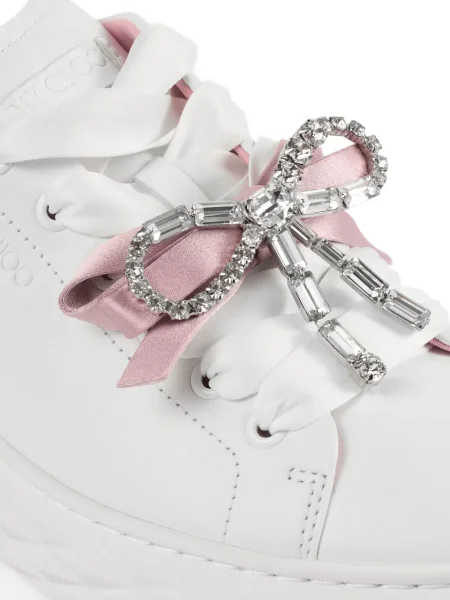 Маратонки Jimmy Choo с панделка бяло