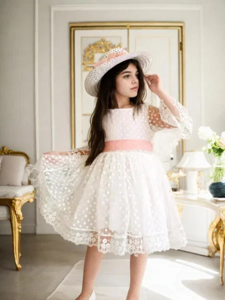 Rochie copii Dewberry alb