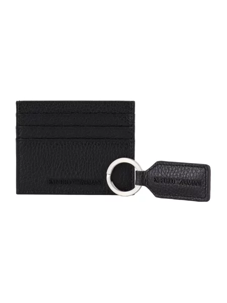 Portfel Emporio Armani skórzany czarny