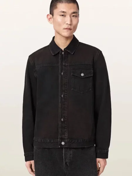 AllSaints τζιν μπουφάν γυναικείο ROTH καφέ