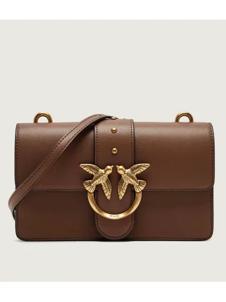 Geanta crossbody Pinko din piele maro