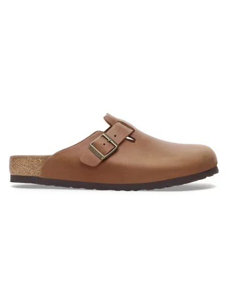 Klapki Birkenstock zamszowe brązowe