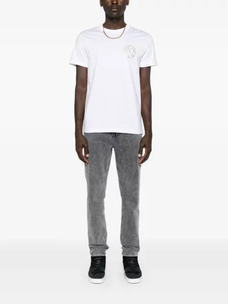 Raštuotas marškinėliai Versace Jeans Couture balta