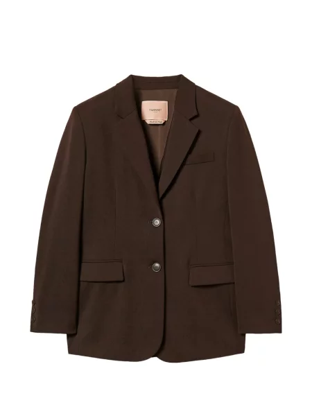 Sacou Twinset din satin maro