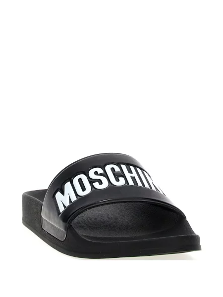 Papuci Moschino cu imagine negru