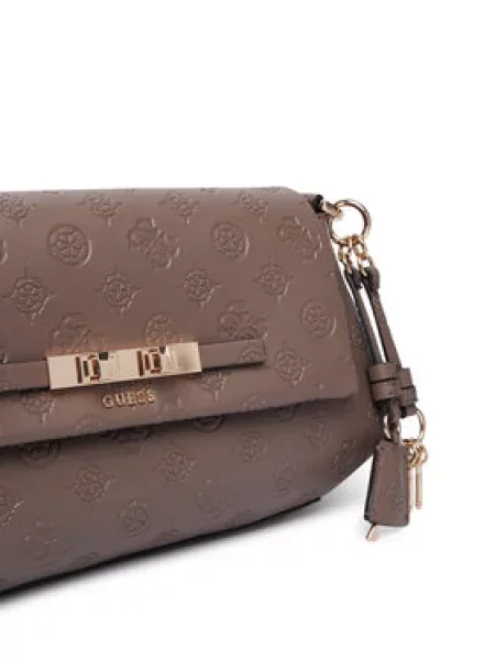 GUESS Torba preko ramena CARMELLA taupe siva bež