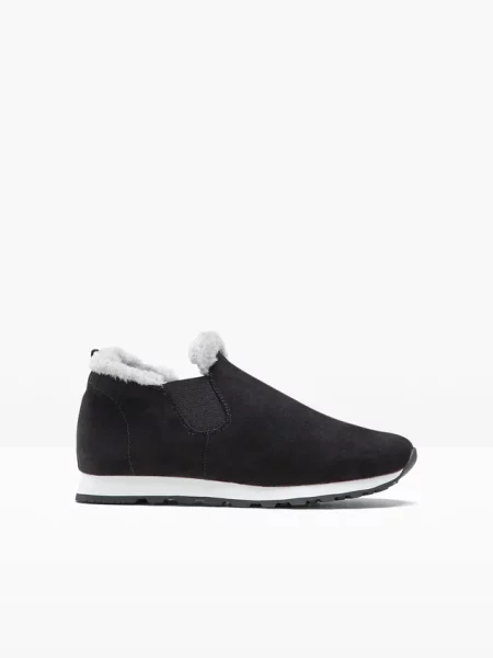 Sneakersy wsuwane z ociepleniem czarne