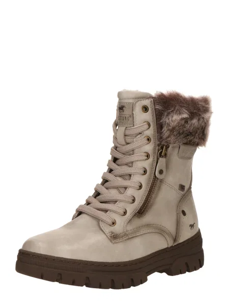 MUSTANG Ghete cu șireturi murdar alb