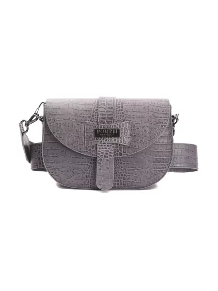 Torebka crossbody Pompei Donatella skórzana biznesowa szara