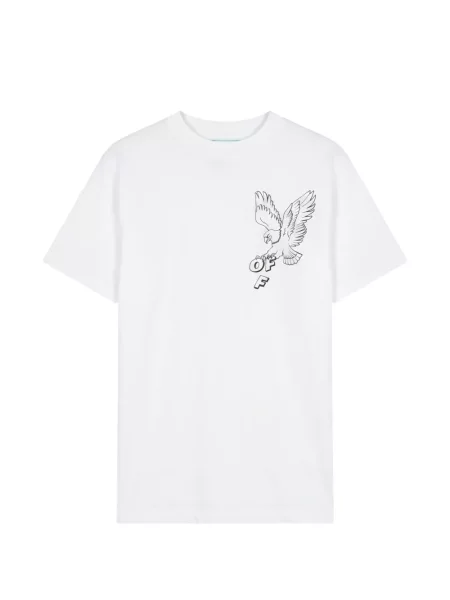 Tricou Off-white cu imagine alb