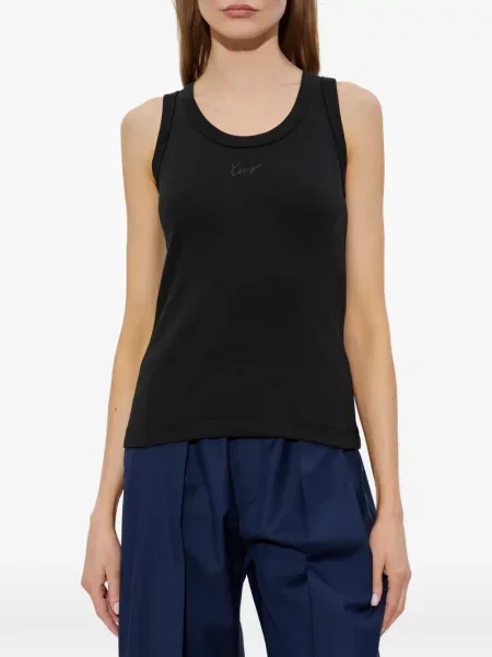 Top Kenzo cu broderie negru