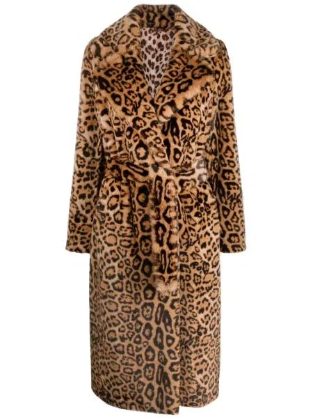 Palton Philipp Plein cu imagine cu model leopard cu legături