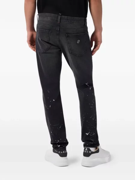 Blugi drepți Philipp Plein gri