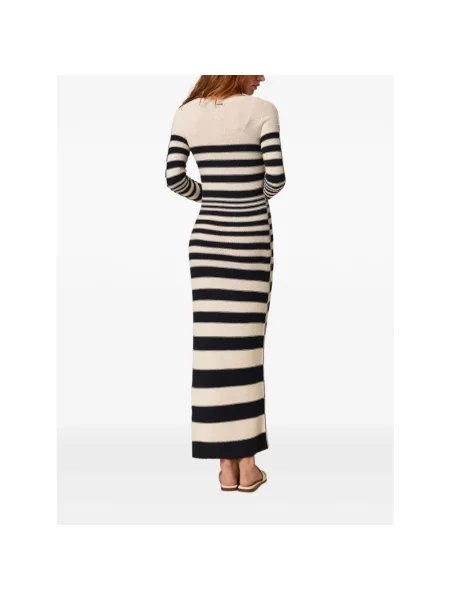 Sukienka maxi Twinset w paski z paskiem