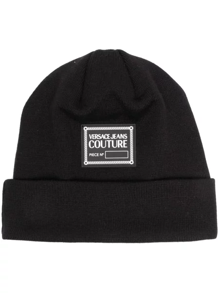 Czapka Versace Jeans Couture wełniana czarna