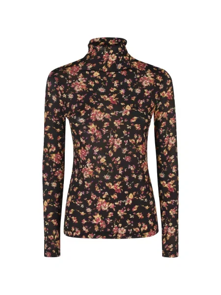 Top Ulla Johnson cu model floral cu imagine negru