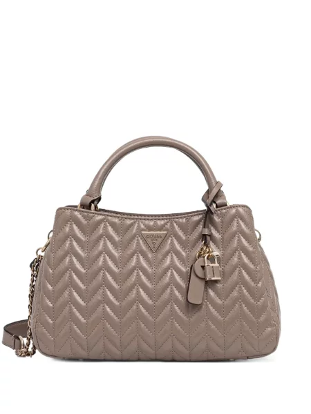 Matlasat geantă shopper Guess din piele